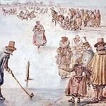 Kolfsport op het ijs in de 17e eeuw